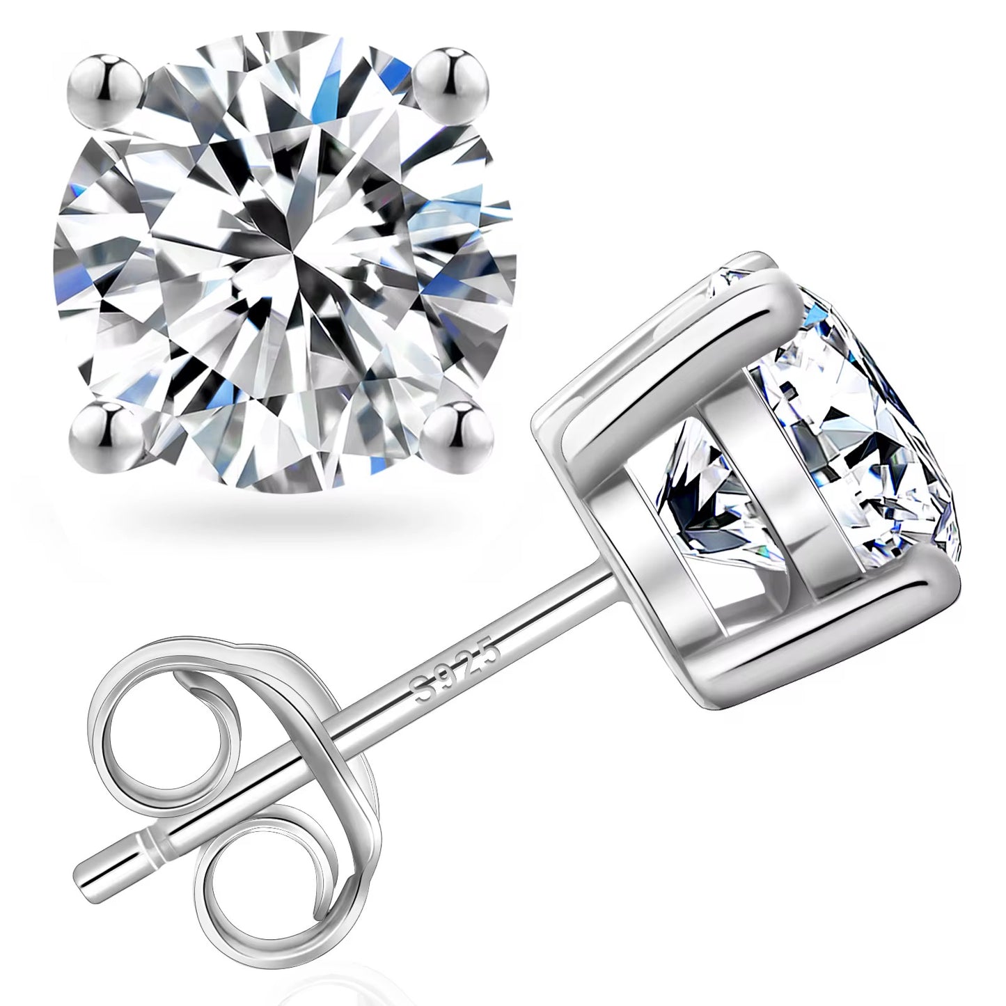 Moissanite Stud Earrings