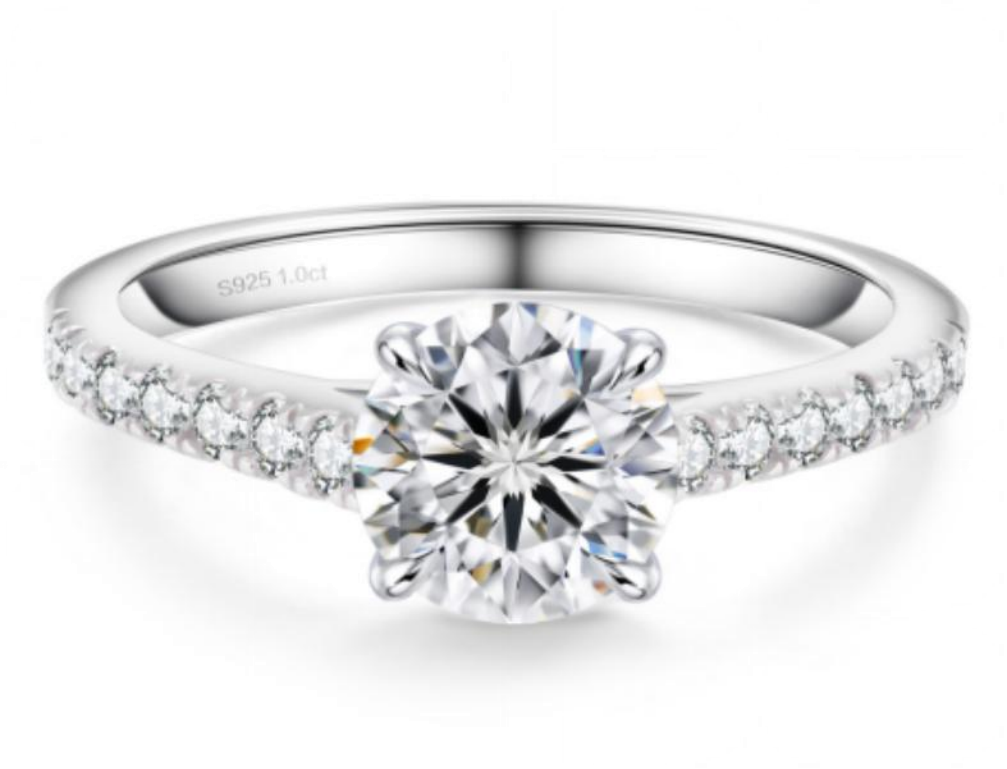 Moissanite Stud Rings